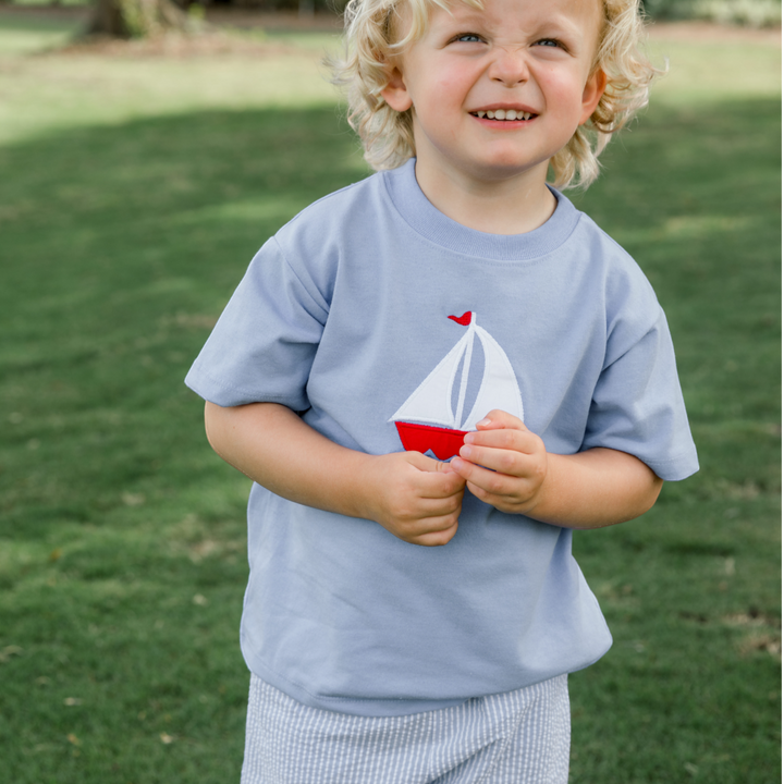 Smooth Sailing Blue Stripe Short Set, child 2