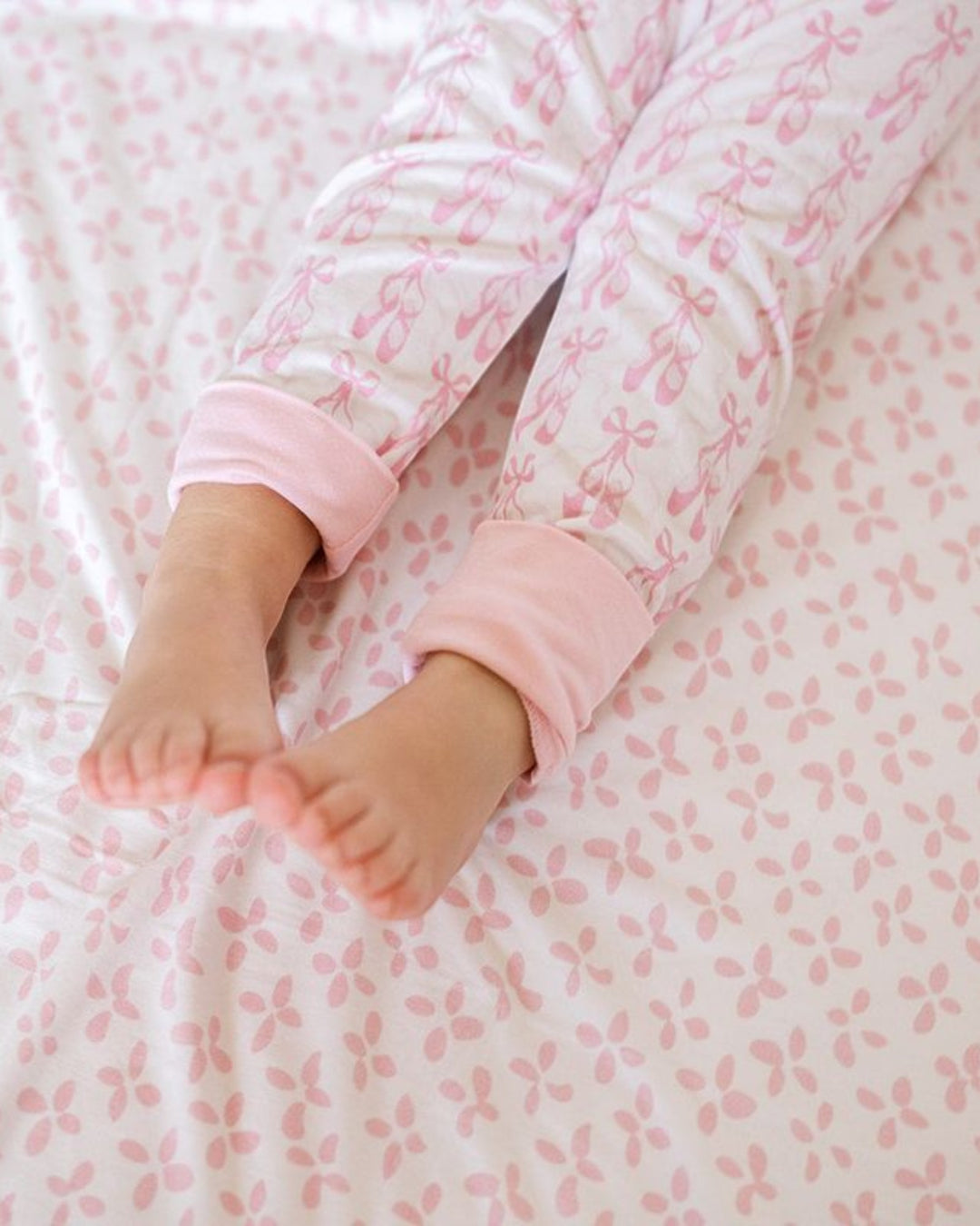 2 piece Ballet Pink Pajamas, That Store, toes