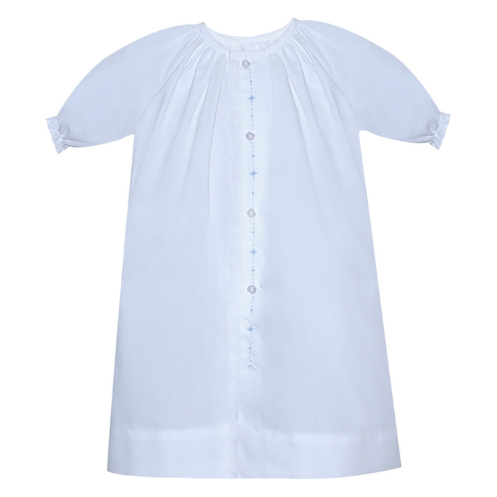 Marlow White with Blue Daygown, front