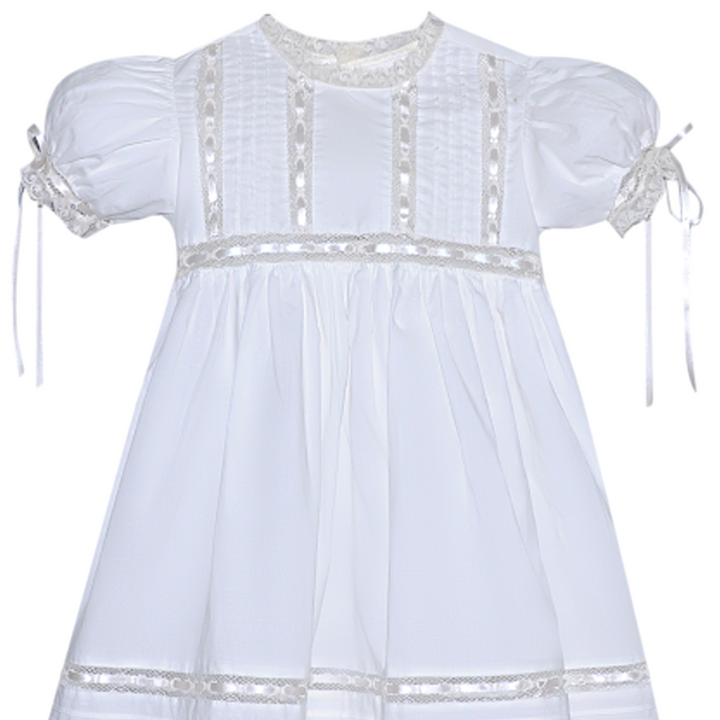 Margaret Heirloom White with Ecru Lace Dress, top