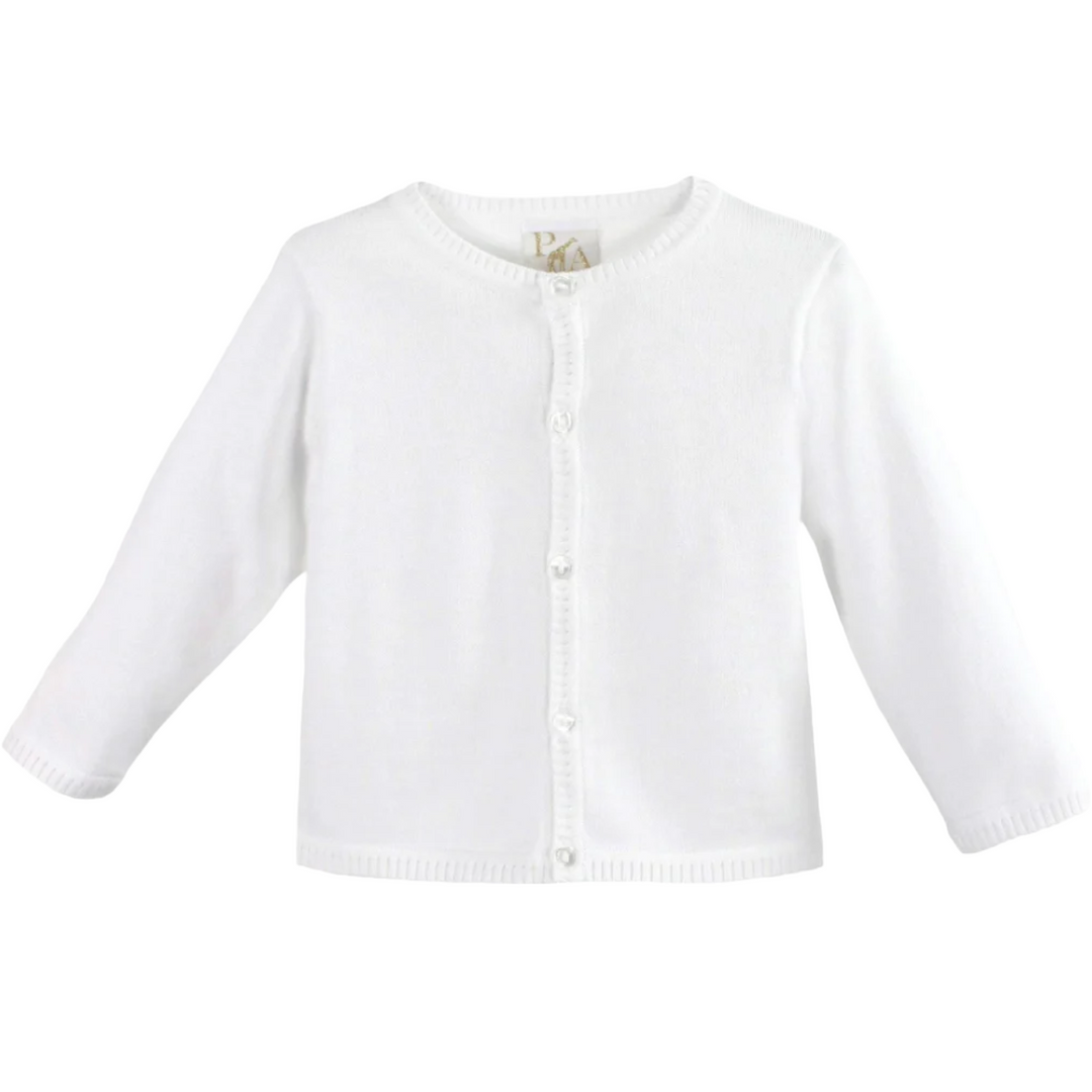 Petit Ami White Unisex Sweater, front