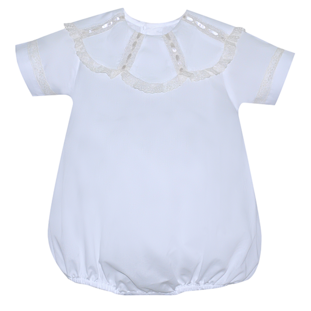 Maxwell Heirloom White with Ecru Lace Bubble, front