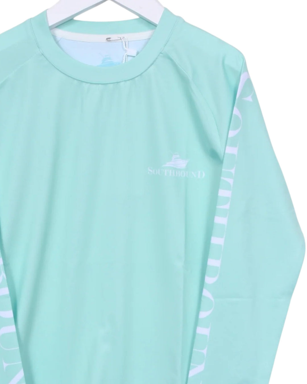 Aqua Slash Long Sleeve Performance Tee, That Store, close