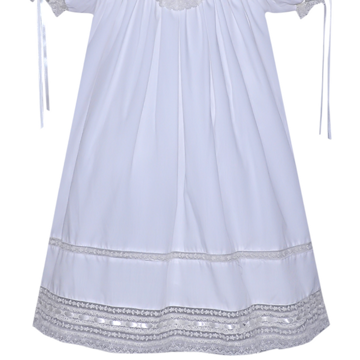 Paisley Heirloom White with Ecru Lace Dress, bottom