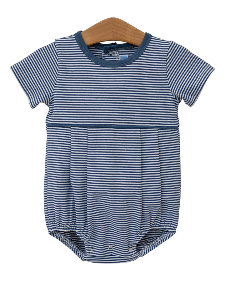 Bentley Game Day Boys Bubble- Navy Stripe, That Store, front