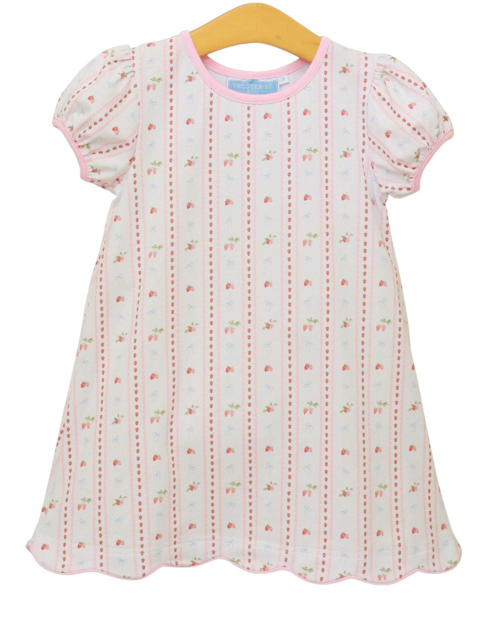 Berry Sweet Pink Scalloped Knit Dress