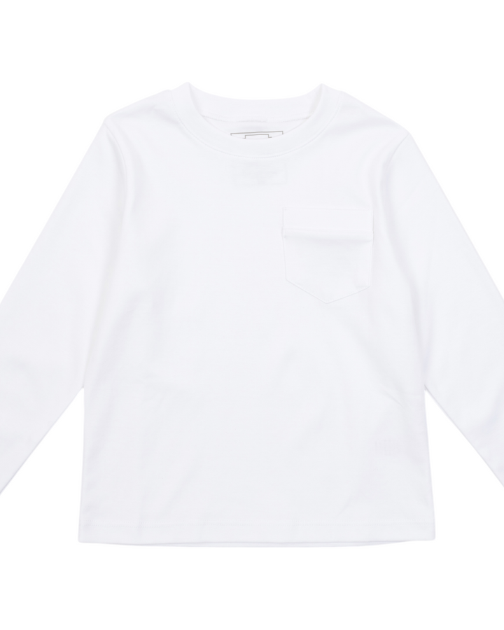 Blake Boys' Longsleeve Pocket T-shirt - White, Shop That Store