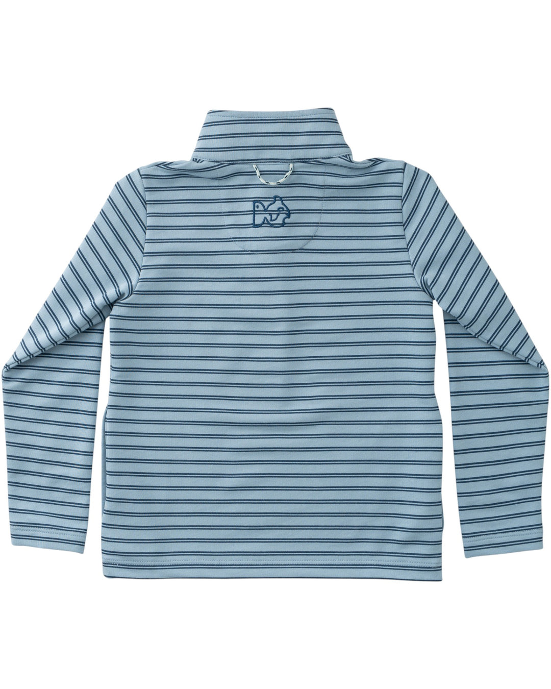 Boys Sporty Snap Pullover in Ashley Blue Dark Denim Stripe