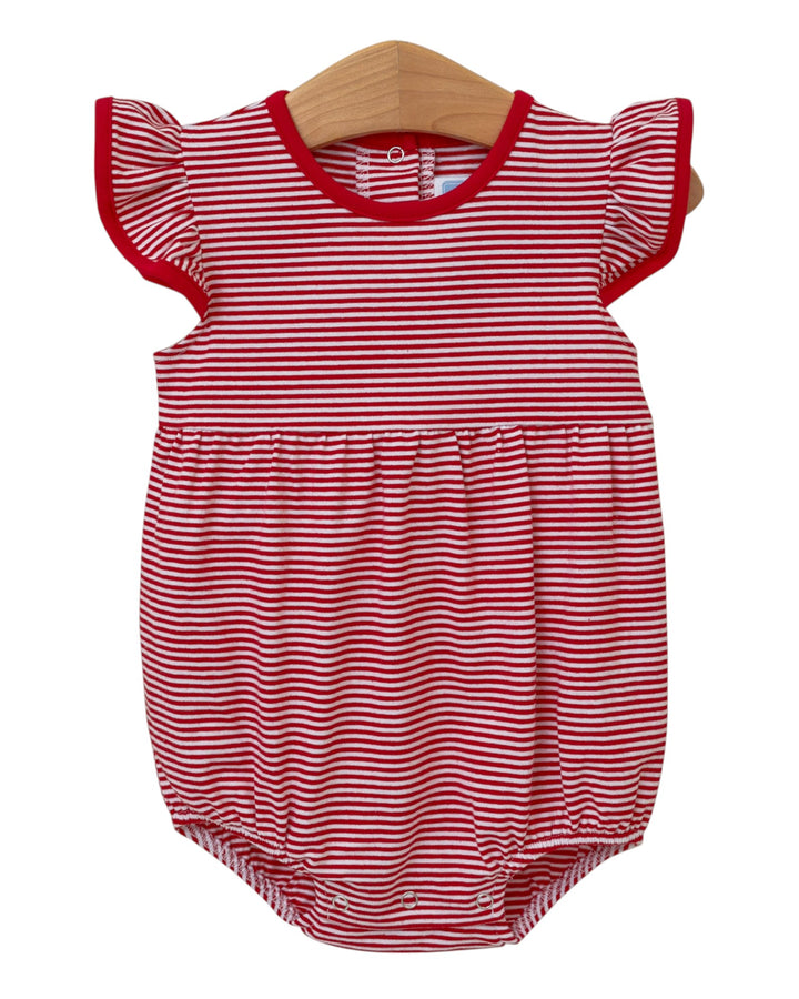 Lucy Game Day Girls Bubble- Red Stripe