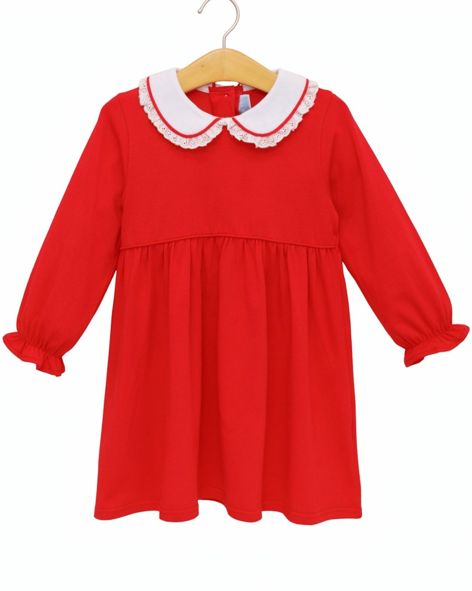 red peter pan collar dress Pleated Fully lined for comfort. Red Dress with Peter Pan