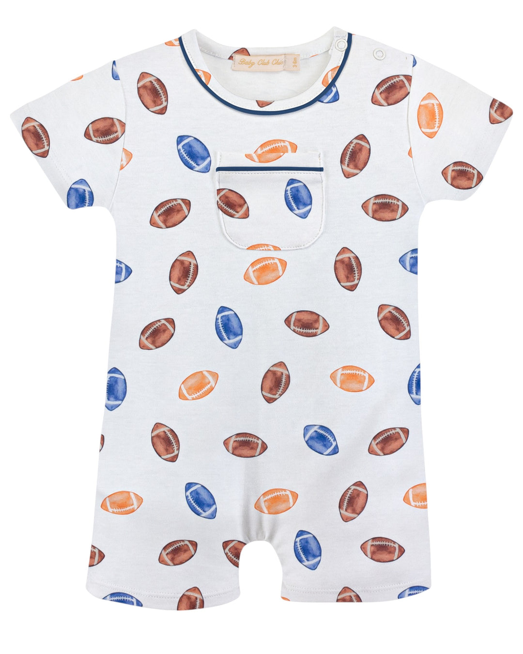 Football Game Printed Boys Romper, Shop That Store, front