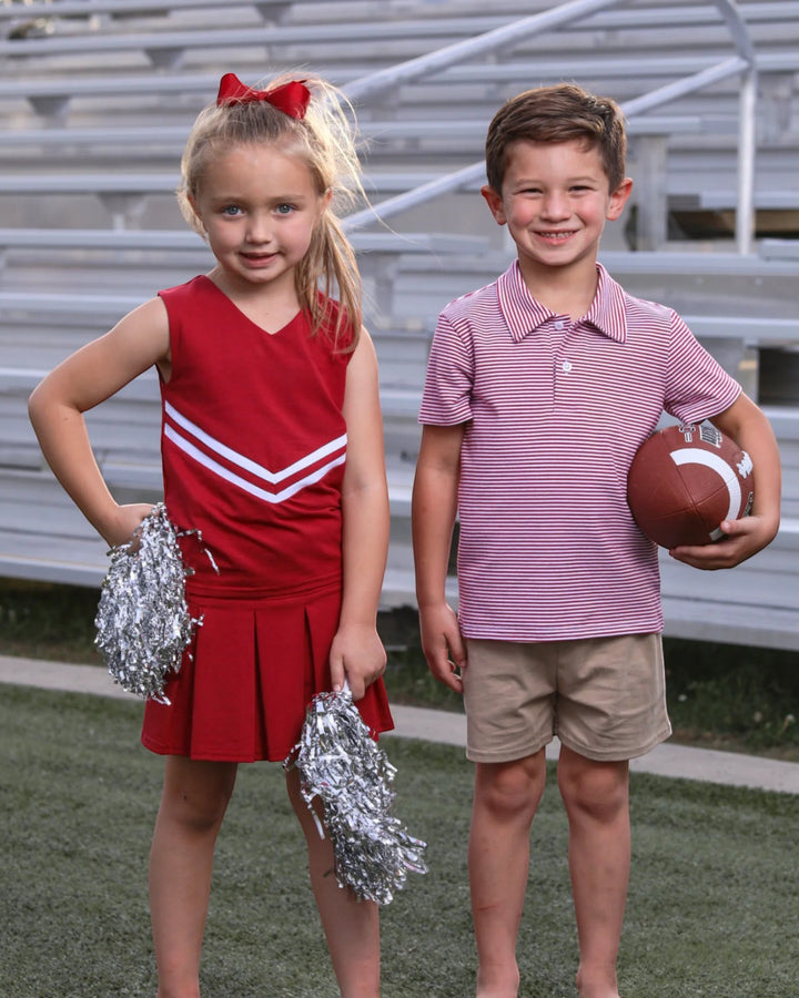 Henry Game Day Boys Polo- Crimson Stripe, That Store, kids