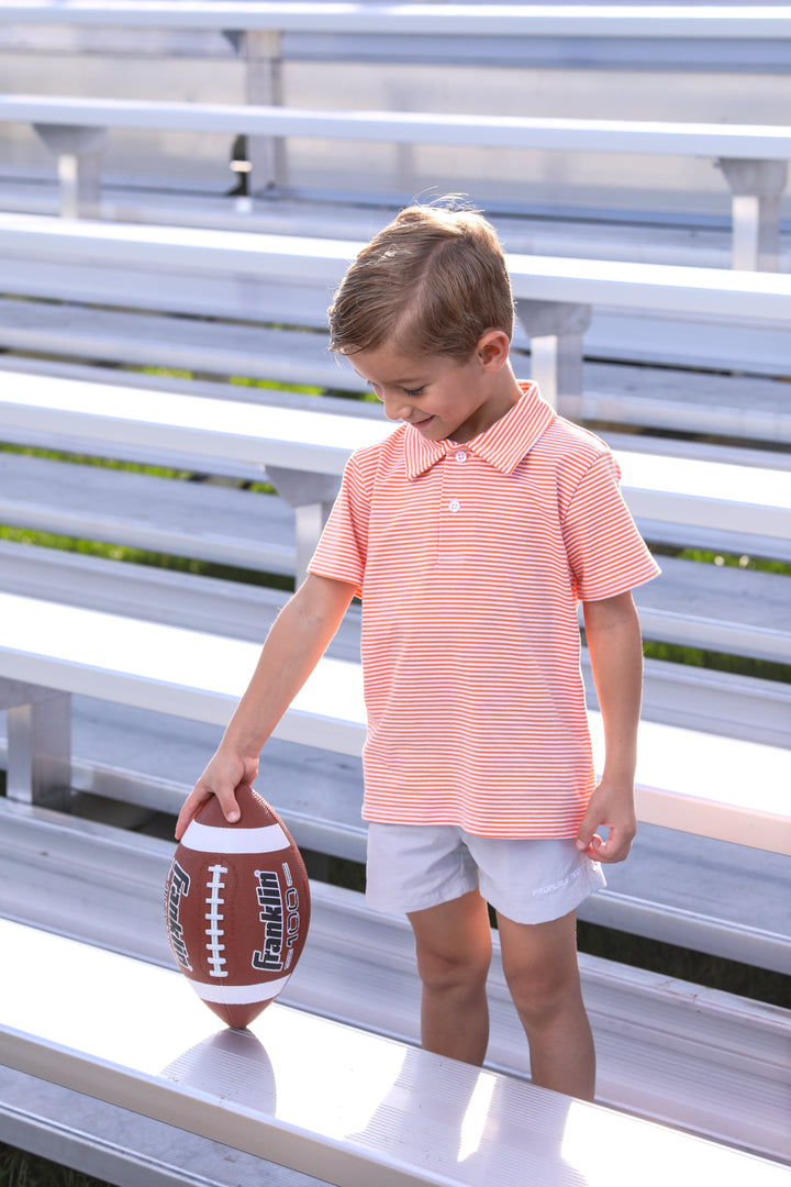 Henry Game Day Boys Polo- Orange Stripe, That Store, child 2