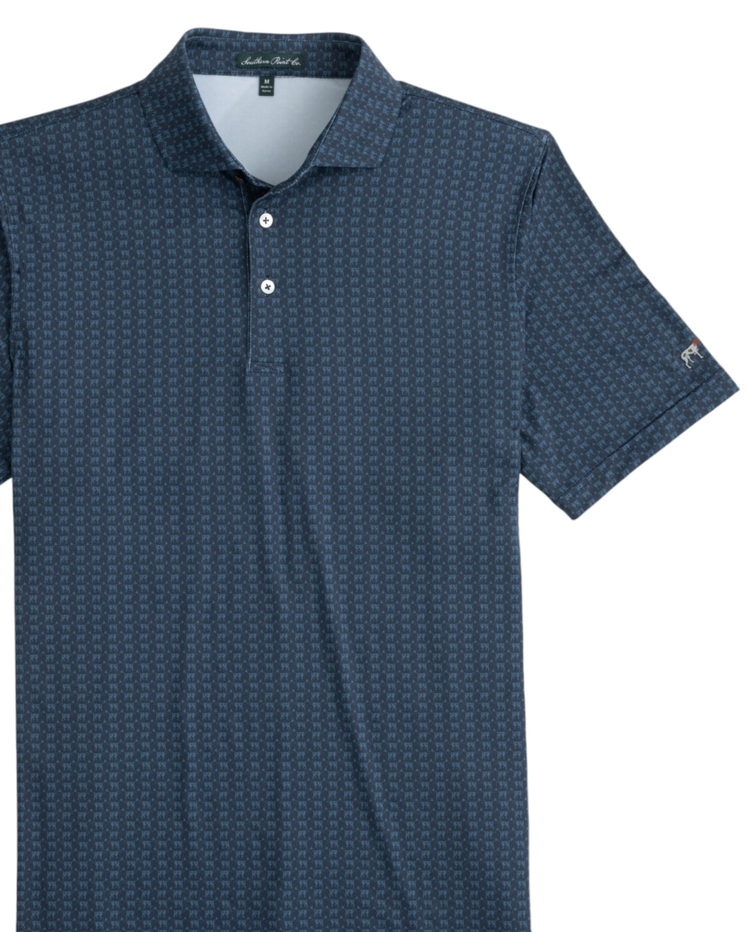 Heritage Youth Polo: Greyton Print, close up