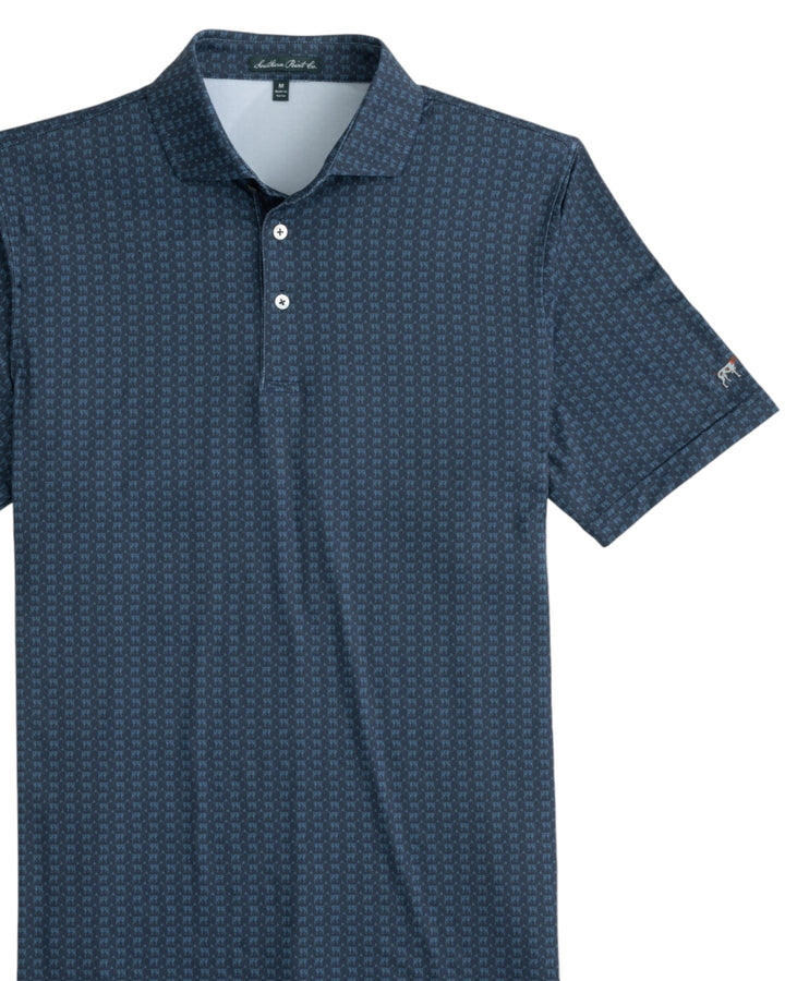 Heritage Youth Polo: Greyton Print, close up
