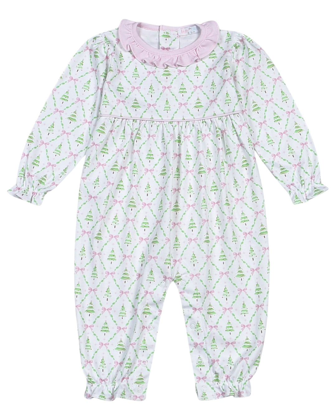 Holy Night Pima Pink Girls Romper