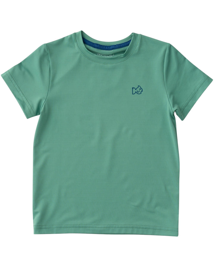 Kids Pro Performance Short Sleeve Fishing T-shirt: Green Spruce, That Store, front