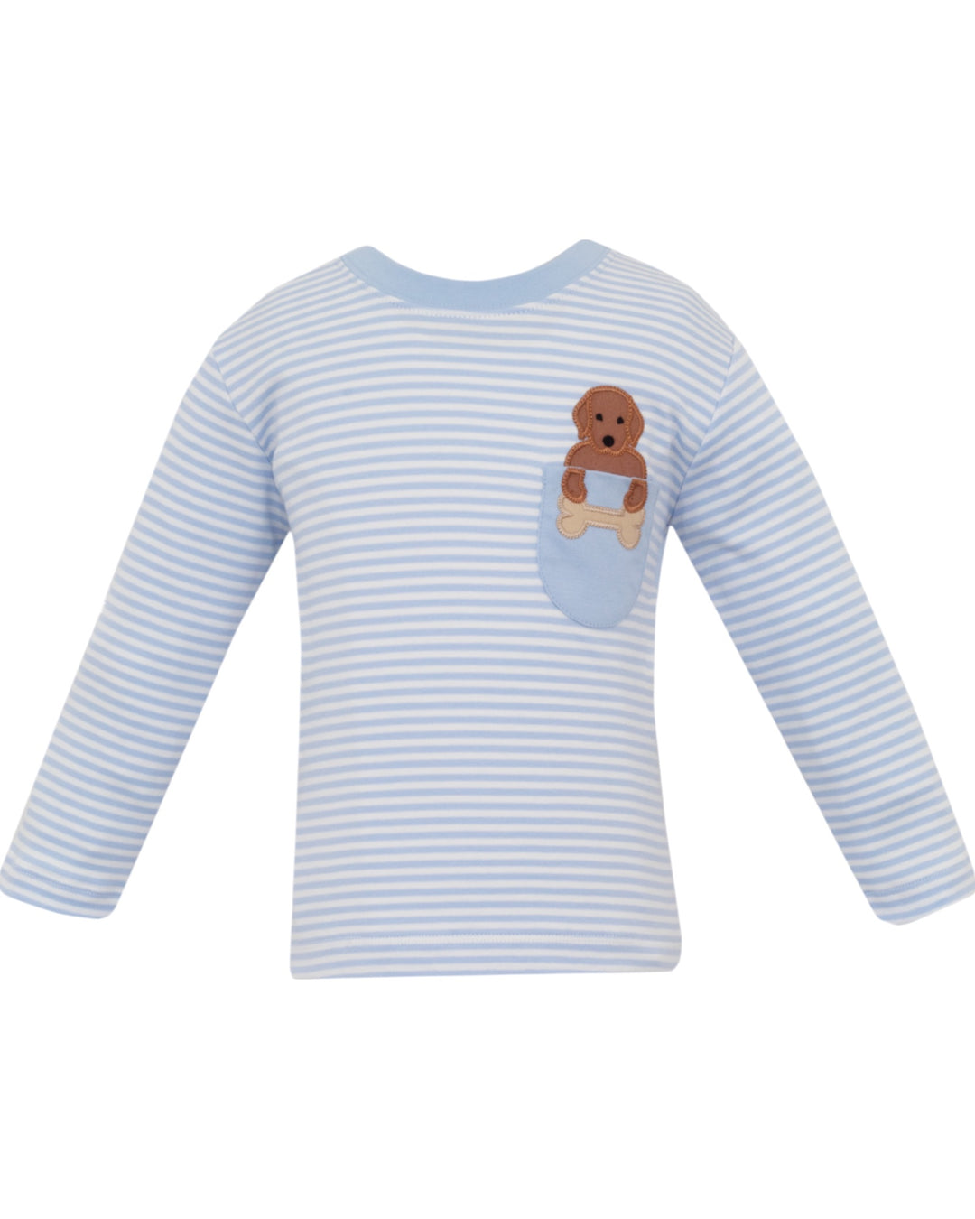 Labs Applique Blue Stripe Boys Tee, That Store, front