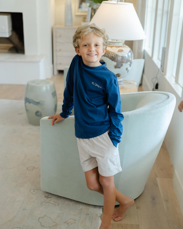 Long Sleeve Logo Tee - Pointers on Navy, That Store, child