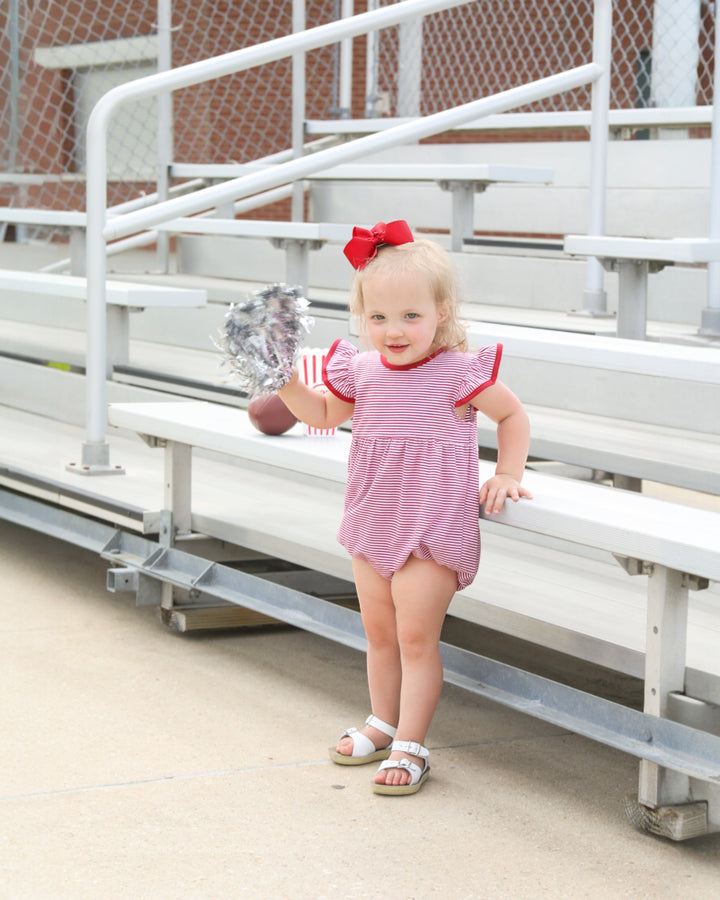 Lucy Game Day Girls Bubble- Crimson Stripe, That Store, child 2