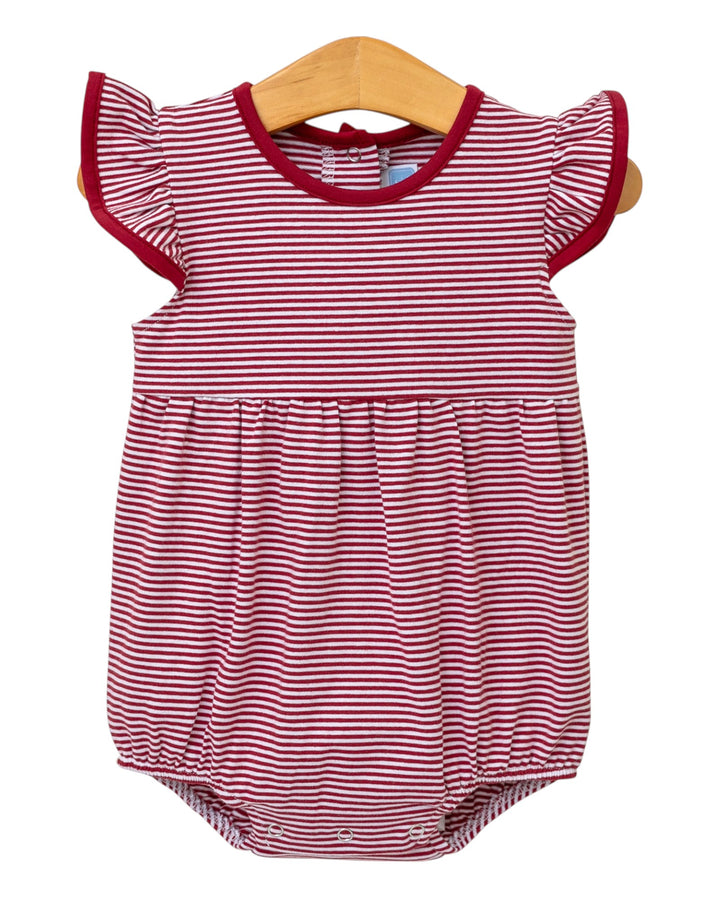 Lucy Game Day Girls Bubble- Crimson Stripe, That Store, front