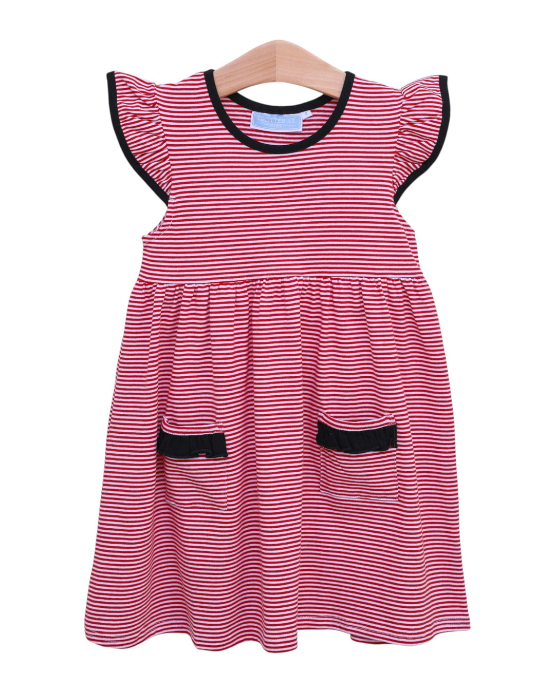 Lucy Game Day Red and Black Stripe Dress, That Store, front