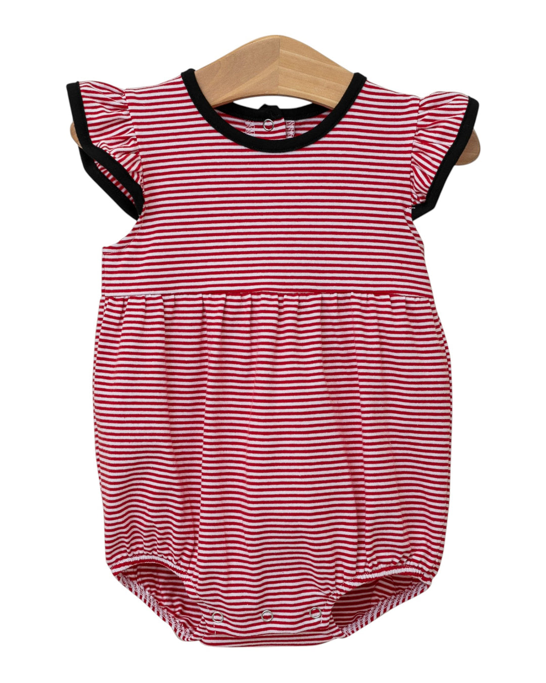 Lucy Game Day Red and Black Stripe Girl's Bubble, That Store, front