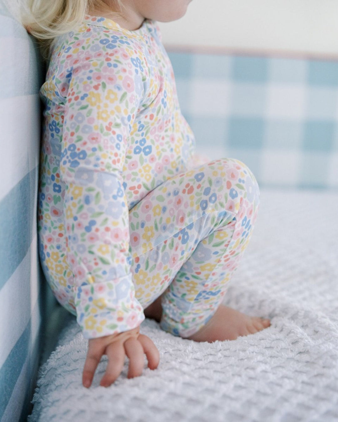 Multi-colored Flower Girls Sleep Zip Romper, That Store, child 2