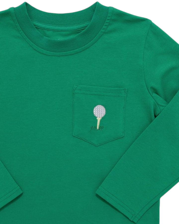 Pocket Boys Green Tee- Golf