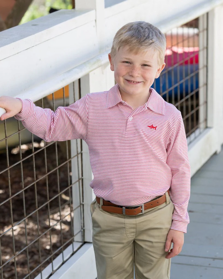 SBC Signature LS Polo - Red Stripe, child