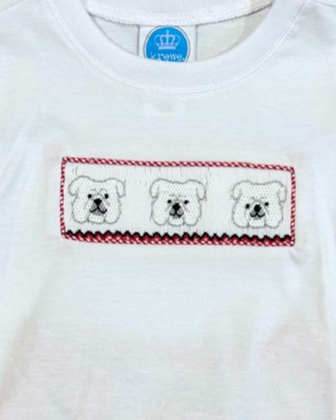 Smocked Bulldog Red Check Boys Short Set