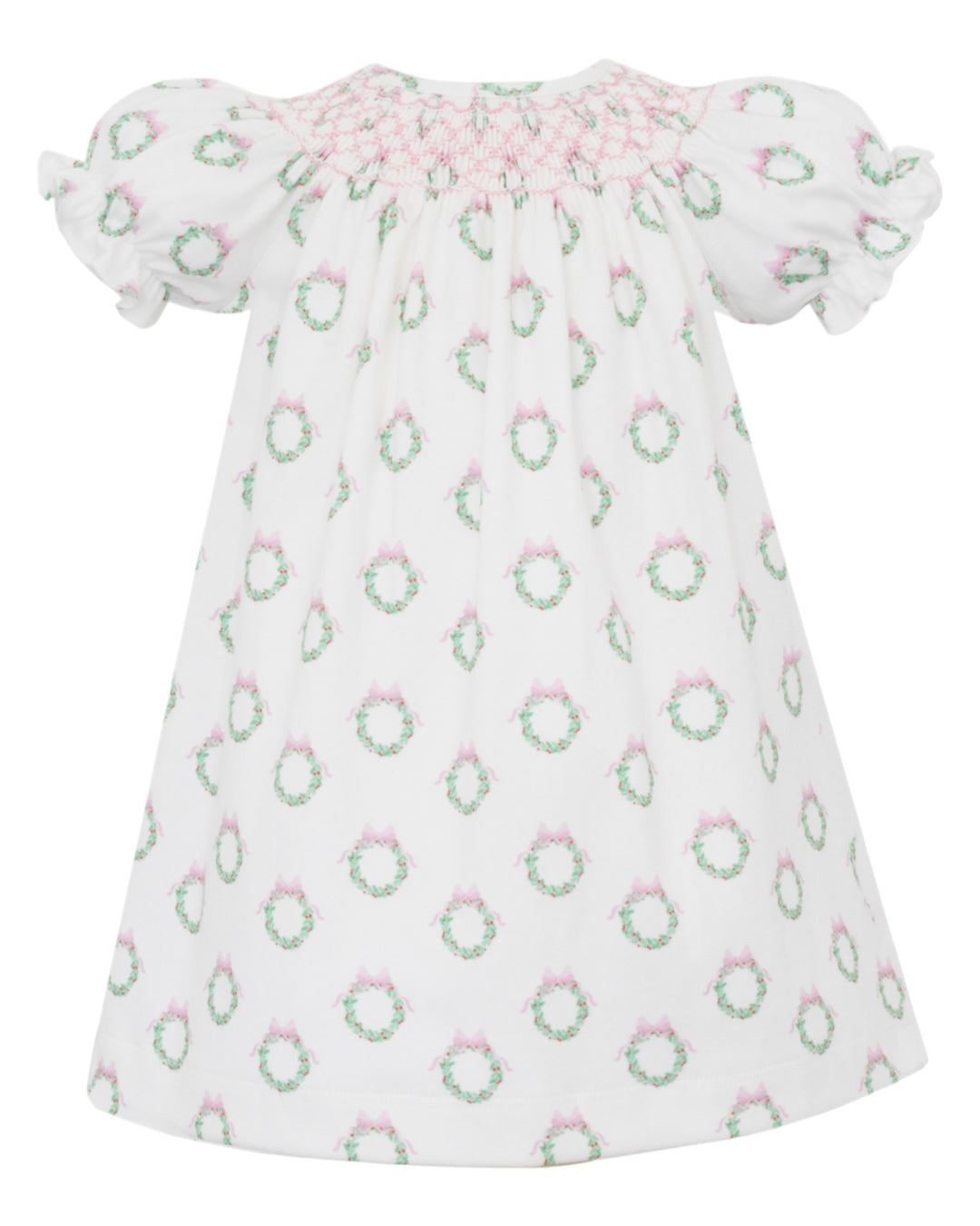 Baby dress with floral pattern on a white background