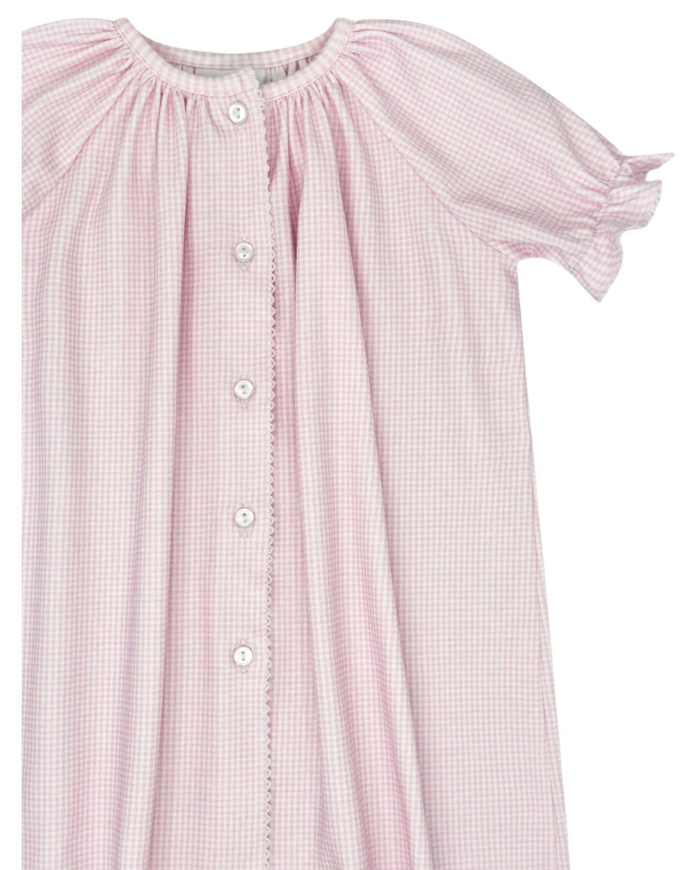 Vintage Girls Daygown: Baby Pink Mini Gingham, Shop that store, close