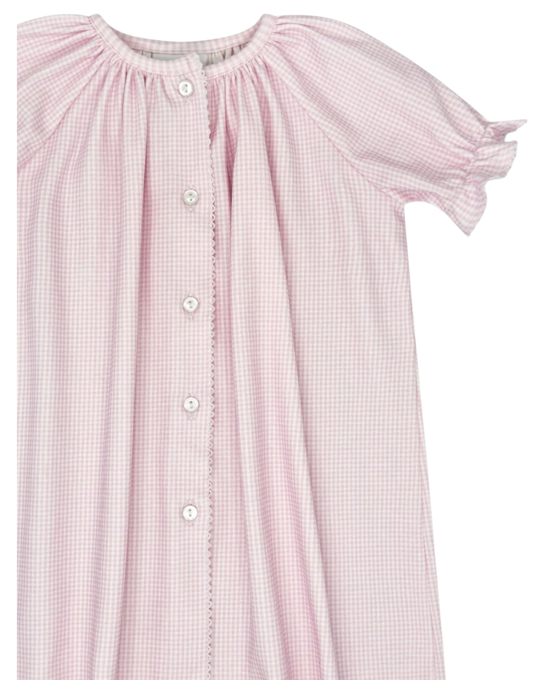 Vintage Girls Daygown: Baby Pink Mini Gingham, Shop that store, close