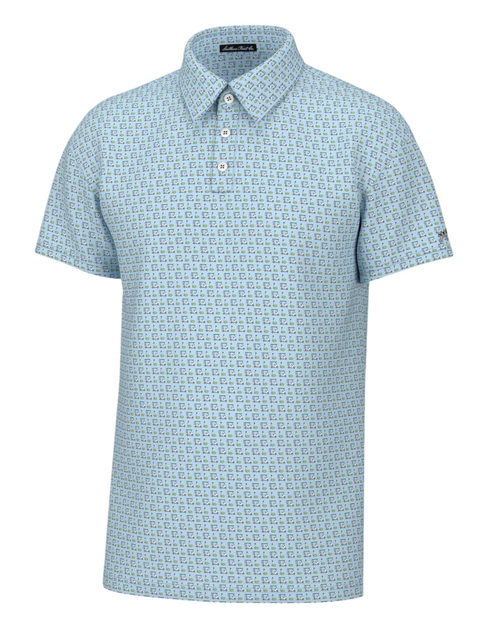 Youth Golf Carts Performance Boys Polo: Blue Sky, That Store, front