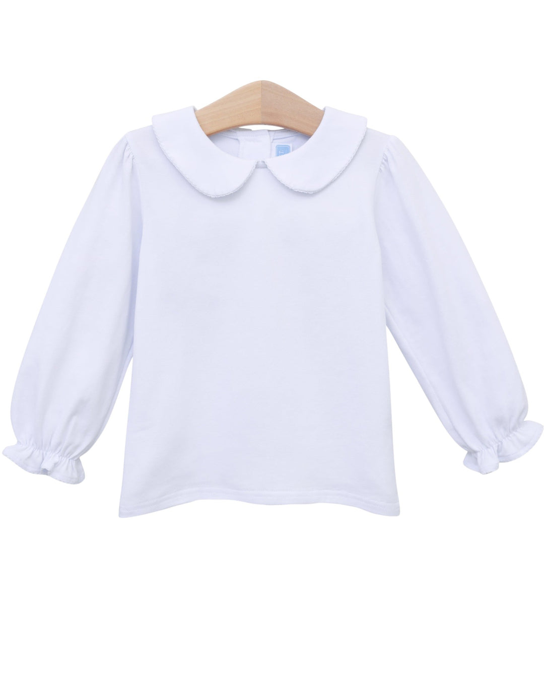 Peter Pan Collar Girls Top- White