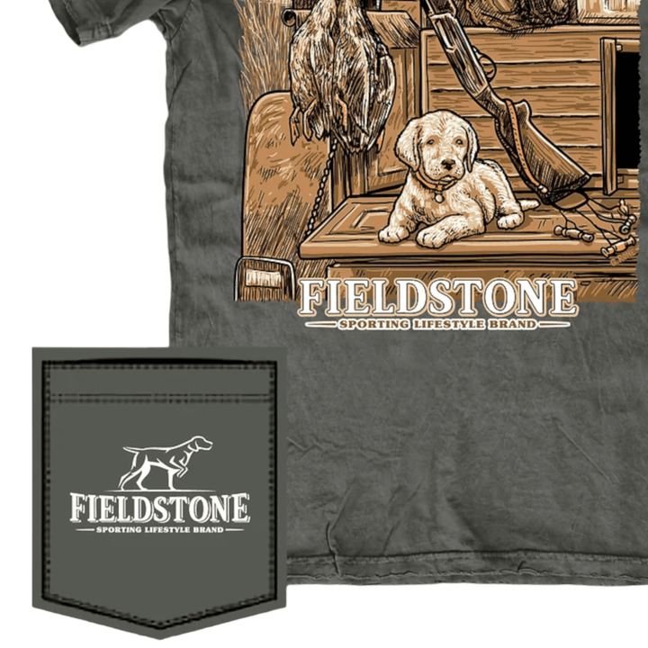 Puppy in the Truck New Railroad Tee - ShopThatStore.com