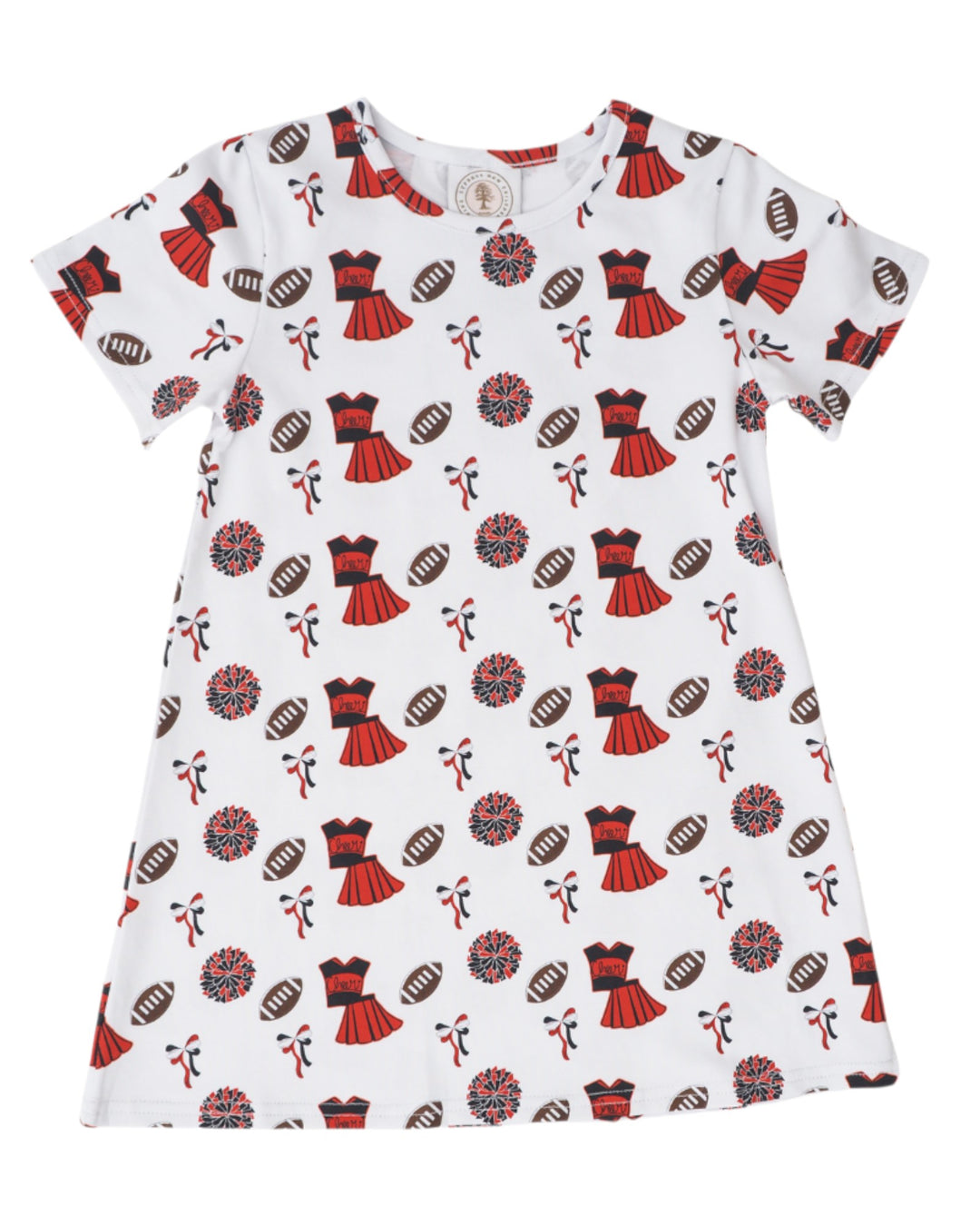 Varsity Red and Black Susie Girls Swing Dress *Pre-Order
