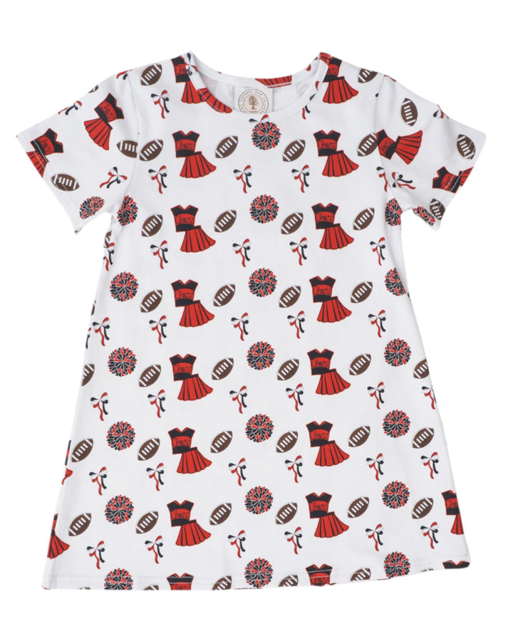 Varsity Red and Black Susie Girls Swing Dress *Pre-Order