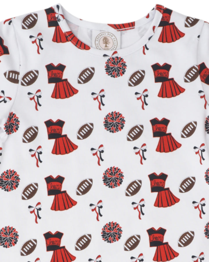 Varsity Red and Black Susie Girls Swing Dress *Pre-Order