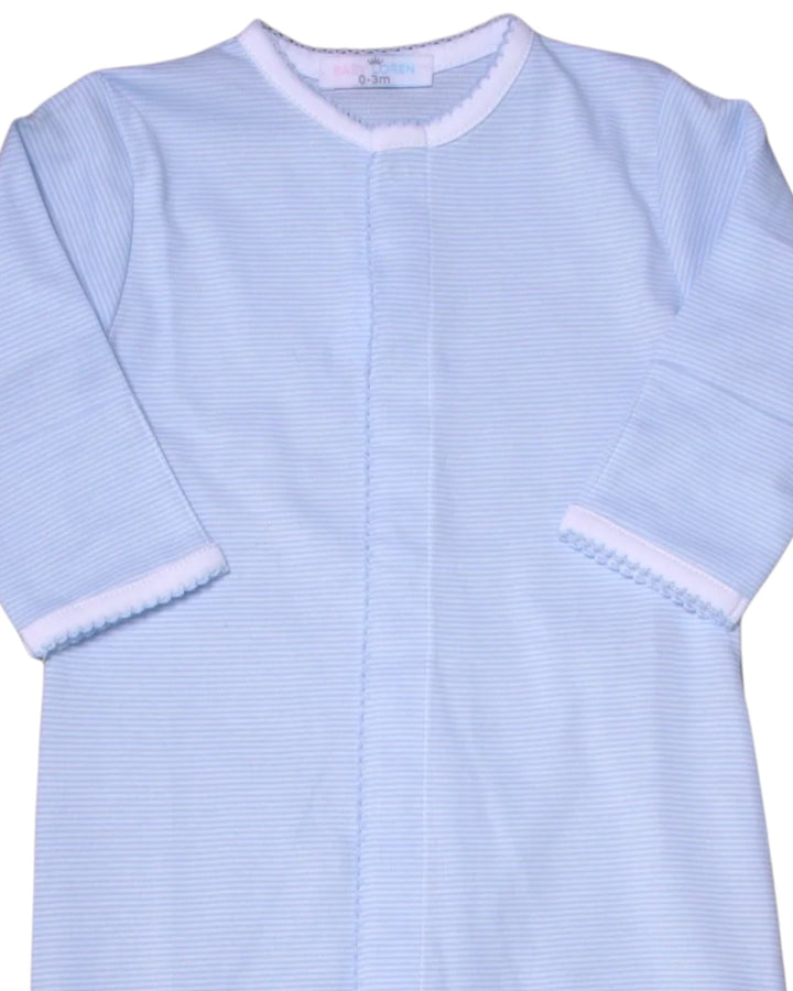 Blue Stripes Pima Converter Boy Gown