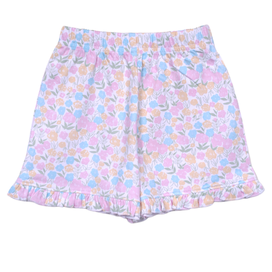 Floral Ruffle Shorts, front