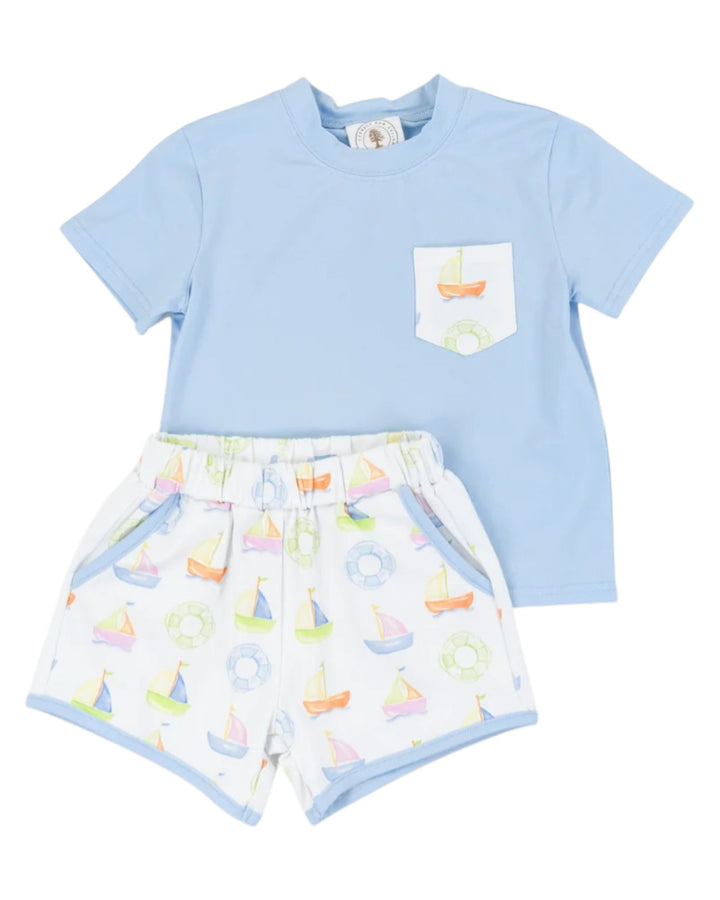 Sweet Sails Blue Boys Short Set
