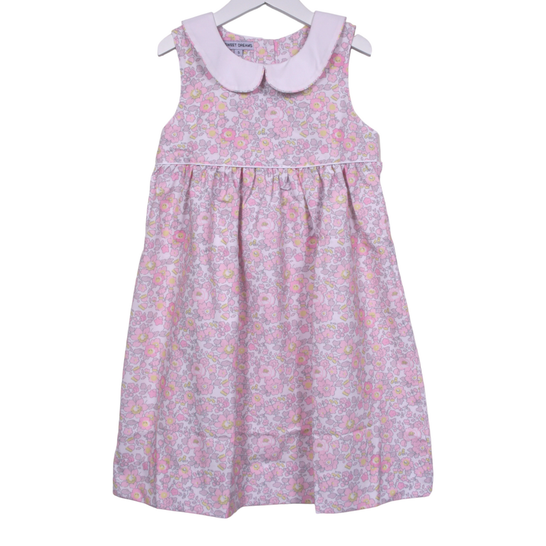 Melody Pink Floral Dress, front