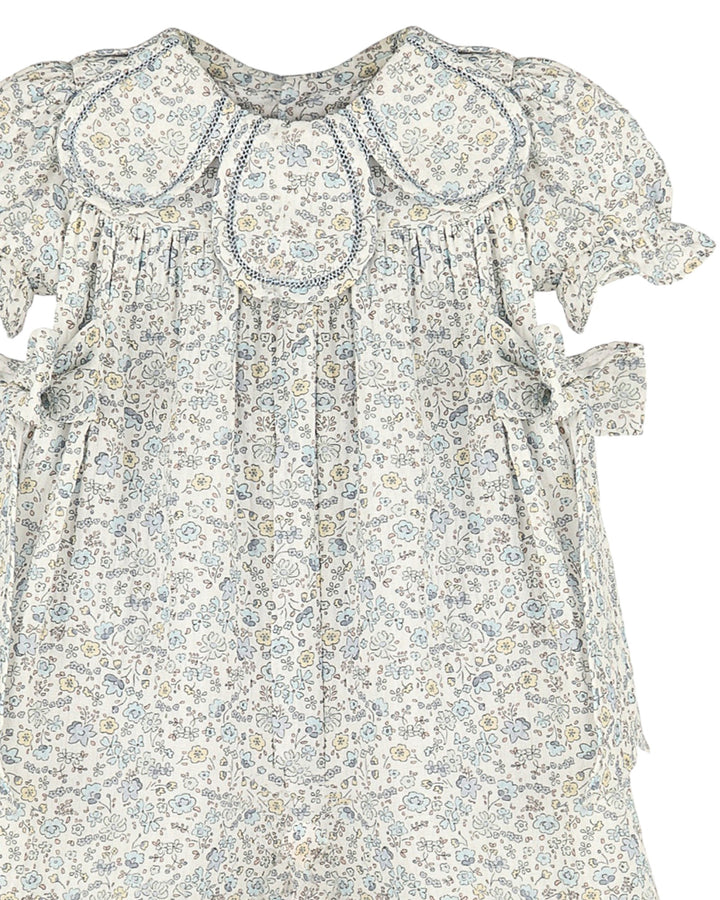 Whimsy Floral Petal Girls Longall: Blue