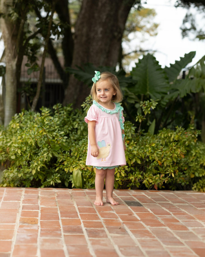 Turkey Pink Ruffle Dress