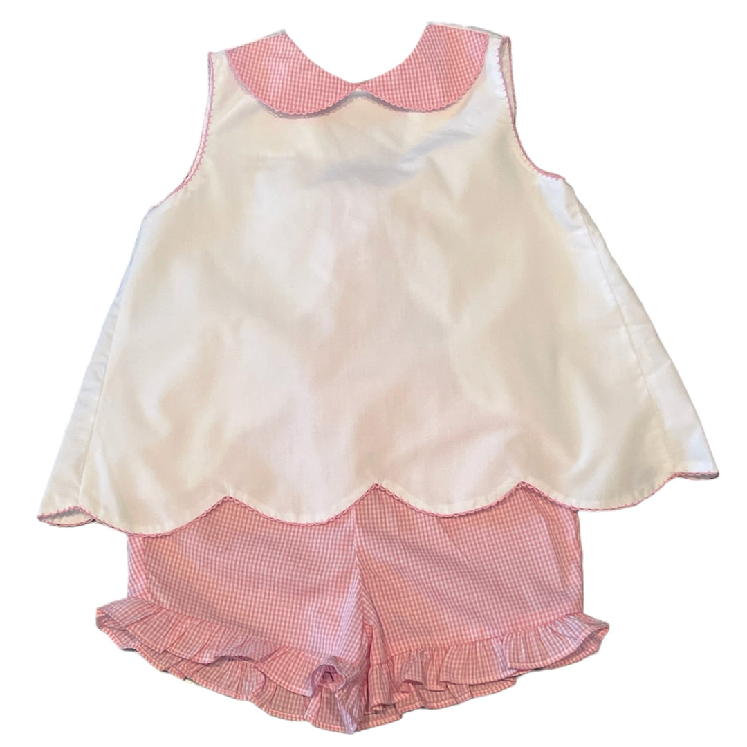 Pink Gingham Swing Top Bow Bloomer Set, front