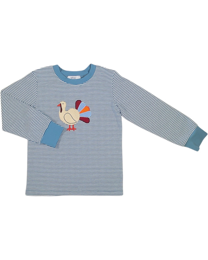 Turkey Blue Stripe Boys Shirt