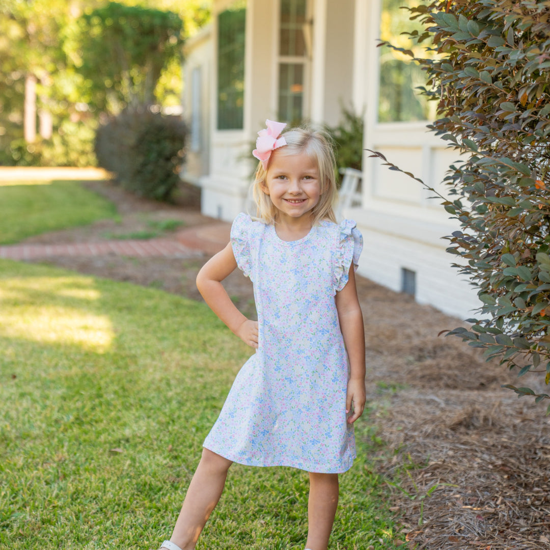 Daisy Blue Floral Dress, girl