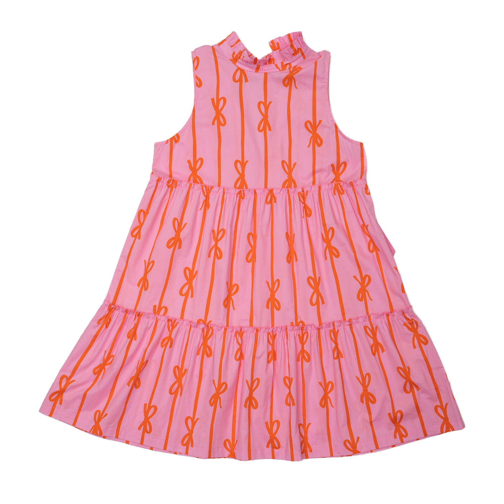Addison Pink Bow Dress, front